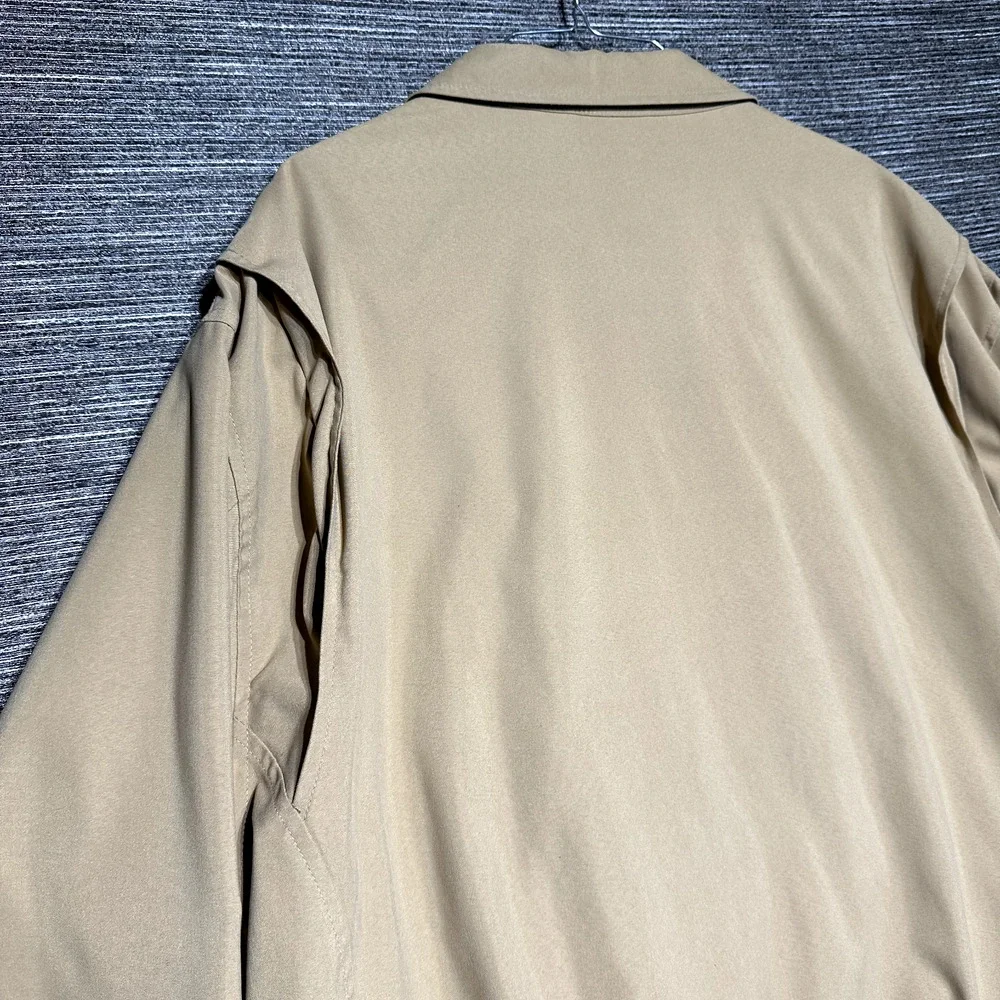 Polo by Ralph Lauren Jacket Men's 2XL Khaki Camel Brown Zip Lined Loop Collar